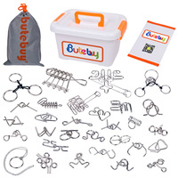 九连环益智玩具解环解锁创意套装成人智力儿童鲁班锁孔明锁30件
