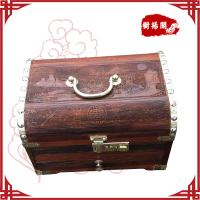 正宗老挝红酸枝首饰盒密码锁中式复古结婚珠宝箱饰品收纳盒百宝箱