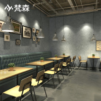 灰色系水泥墙纸复古怀旧工业风壁纸现代简约服装店餐厅纯素色墙纸