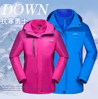 秋冬季加厚冲锋衣男三合一女两件套户外服防风防雨透气登山服西藏