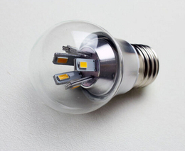 5瓦可调光灯泡led灯泡E27螺口3W暖白5W超亮LED球泡节能灯螺旋光源