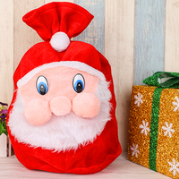 圣诞老人背包礼品袋 圣诞装饰品 高档金丝绒道具礼物袋大号糖果袋