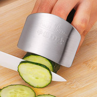 创意厨房多功能不锈钢切菜护手器 防切手保护器 切丝切片护指器