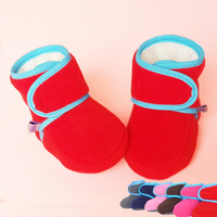 婴儿鞋子软底秋冬季加厚保暖棉鞋学步前袜套男女宝宝地板鞋0-1岁