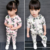 女童秋装套装2017新款儿童女宝宝休闲长袖两件套韩版春1-2-3-4岁