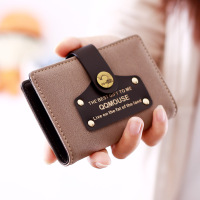 搭扣信用迷你小卡包女多卡位韩版韩国可爱大容量超薄卡夹卡片包