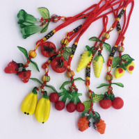 北京特色工艺品手工琉璃中国结包包挂饰钥匙扣送老外礼品水果蔬菜